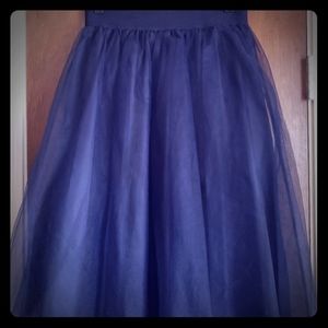 Navy Tulle Skirt